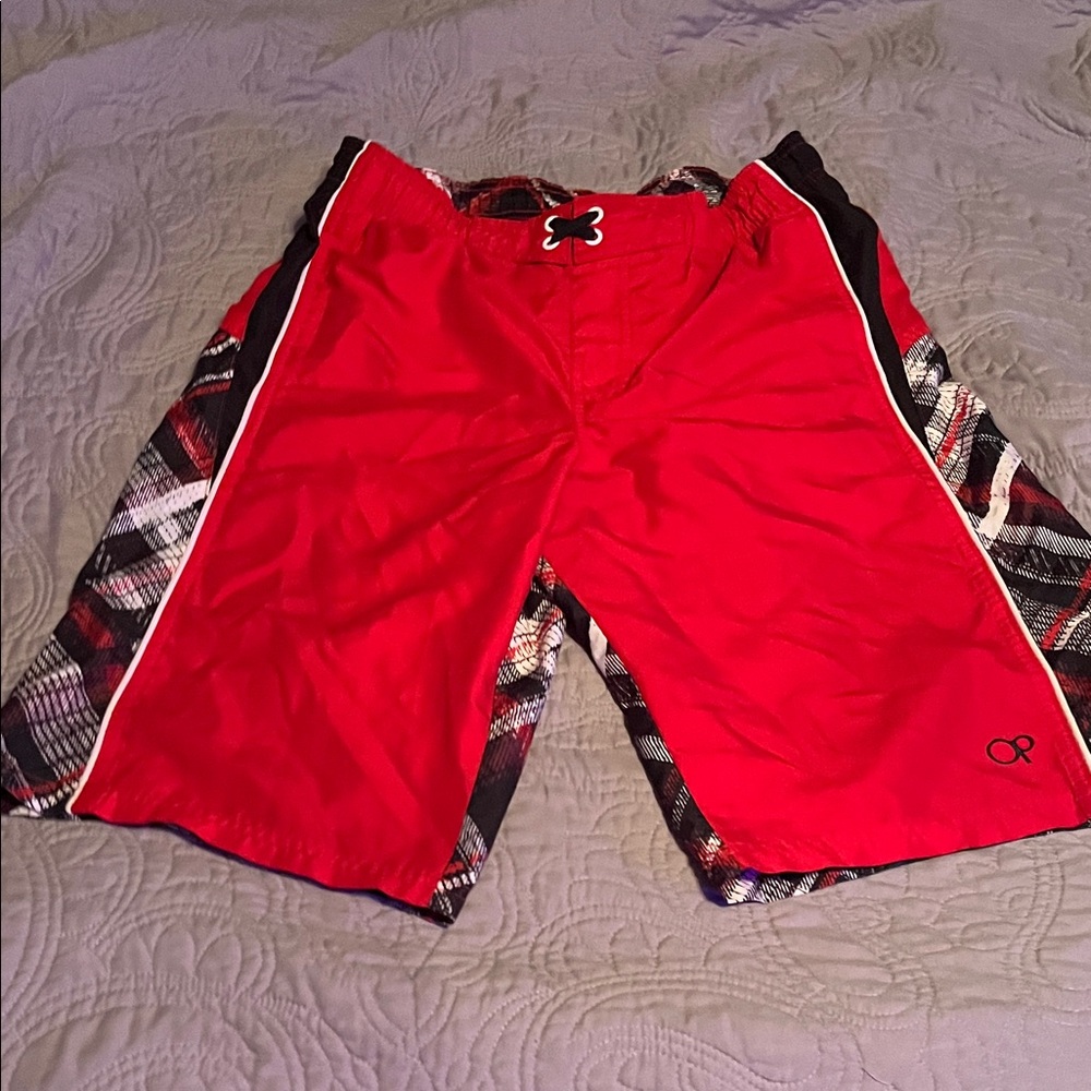 OP Black and Red Swim Shorts